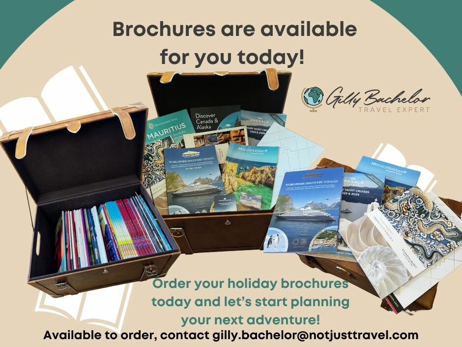 Order your printed holiday brochure from Gilly Bachelor Travel Expert