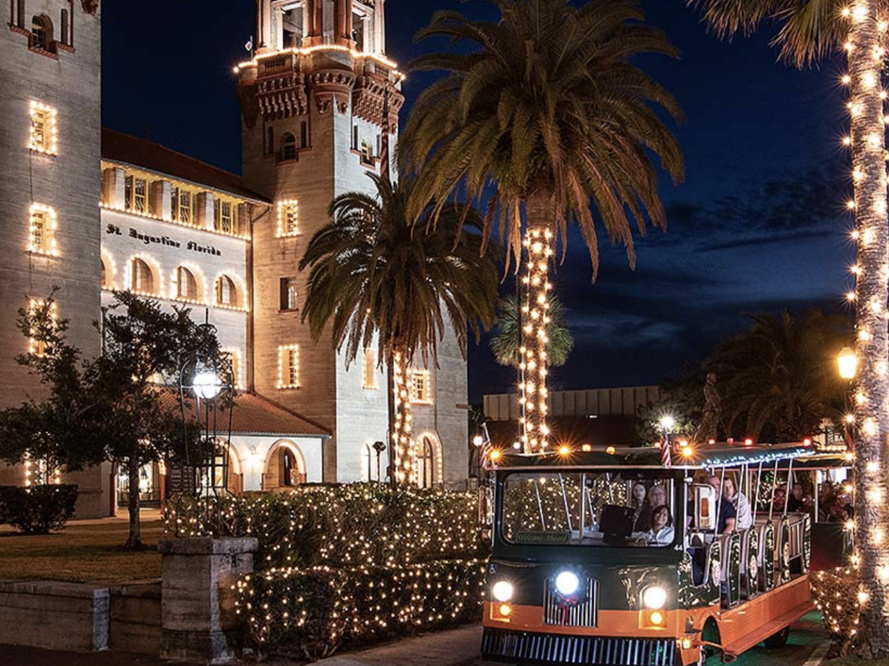 St Augustine Night of Lights Trolley